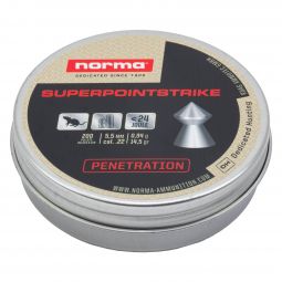 Norma Superpoint Strike Air Gun Pellets, .22 Cal., 14.5gr., 200 Count