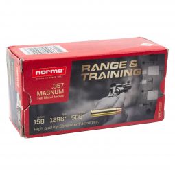 Norma Range & Training 357 Magnum 158gr. FMJ Ammunition, 50 Round Box