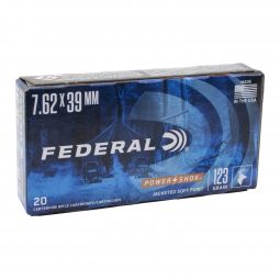 Federal PowerShok 7.62x39mm 123gr. Soft Point Ammunition, 20 Round Box