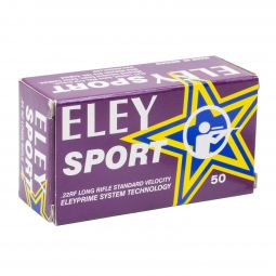 Eley Sport 22LR Round Nose Ammunition, 50 Round Box