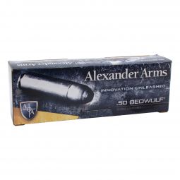 Alexander Arms 50 Beowulf 400gr. JSP-FN Ammunition, 20 Round Box