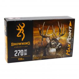 Browning Maxpoint 270 Win 130gr. Ammunition, 20 Round Box