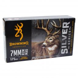 Browning Silver Series 7mm Rem Mag 175gr. SP Ammunition, 20 Round Box