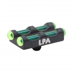 LPA Double Bead 3x56 Fiber Optic Shotgun Front Sight, Green