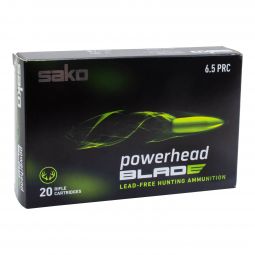 Sako Powerhead Blade 6.5 PRC 120gr. Lead Free Ammunition, 20 Round Box