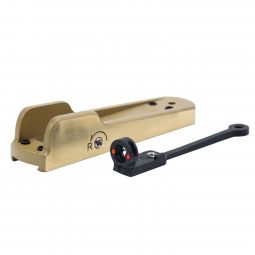 Ranger Point Precision Cloverleaf Peep Sight for .22 Lever Rifles, Brass w/ Red Fiber Optics