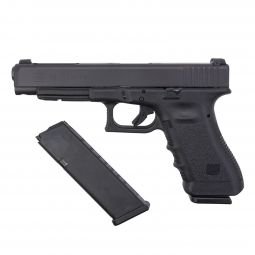 Glock 34 9mm Gen3 Pistol w/ Mepro Tru-Dot Front & Adj. Rear Sights, 17 Round Magazines, Pre-Owned