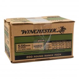 Winchester Lake City 5.56mm M855 Green Tip 62gr FMJ Ammunition, 200 Round Box