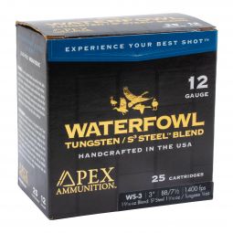 Apex Ammunition Waterfowl Tungsten/S3 Steel Blend, 12ga. 3" 1-1/4oz. BB Steel/7.5 TSS Shot, 25 Rnd