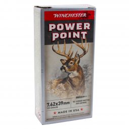 Winchester Super-X 7.62x39mm 123gr. Power Point Ammunition, 20 Round Box