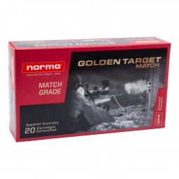 Norma Golden Target 6.5 Creedmoor 130gr. BTHP Ammunition, 20 Round Box