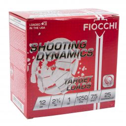 Fiocchi Shooting Dynamics 12ga. 2-3/4" 1oz. #7.5 Shot, 25 Round Box