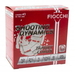 Fiocchi Shooting Dynamics 12ga. 2-3/4" 1oz. #8 Shot, 25 Round Box