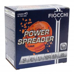 Fiocchi Power Spreader 12ga. 2-3/4" 1-1/8oz. #8.5 Shot, 25 Round Box