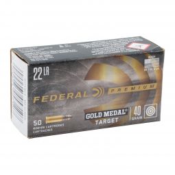 Federal Gold Medal 22LR Subsonic Target 40gr. Round Nose Ammunition, 50 Round Box