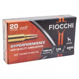 Fiocchi Hyperformance Hunt 7mm-08 REM 139gr. SST Ammunition, 20 Round Box