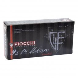 Fiocchi Heritage 9mm Makarov 95gr. FMJ Ammunition, 50 Round Box