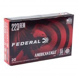 Federal American Eagle .223 Rem. 55gr. FMJ-BT Ammunition, 20 Round Box