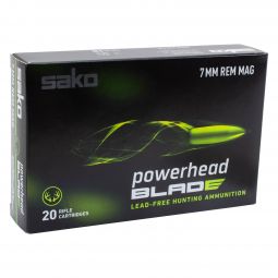 Sako Powerhead Blade 7 MM Rem 140gr. Lead Free Ammunition, 20 Round Box