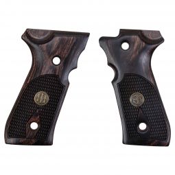 Altamont Beretta 92 Grips, Classic Panel Super Walnut Checkered w/ Beretta Medallions