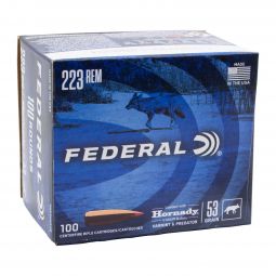 Federal Varmint & Predator 223 Rem 53gr. V-Max Ammunition, 100 Round Box