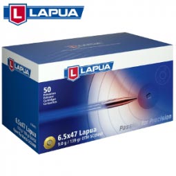 Lapua 6.5x47 Lapua 139gr. Open Tip Match Scenar Ammunition, 50 Round Box