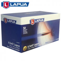 Lapua 6.5x47 Lapua 120gr. Open Tip Match ScenarL Ammunition, 50 Round Box