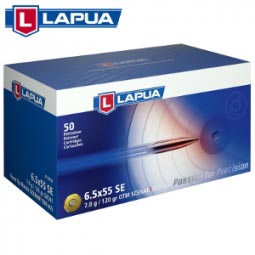 Lapua 6.5x55 SE 120gr Open Tip Match ScenarL Ammunition, 50 Round Box