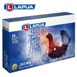 Lapua 90 Gr. .243 WIN Full Metal Jacket Ammunition 20 Round Box