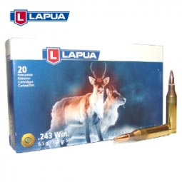 Lapua 100 Gr. .243 WIN Soft Point Ammunition 20 Round Box