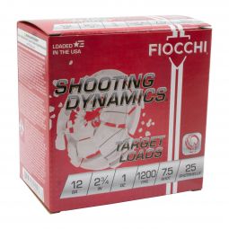 Fiocchi Shooting Dynamics 12ga. 2-3/4" 1oz. #7.5 Shot, 25 Round Box