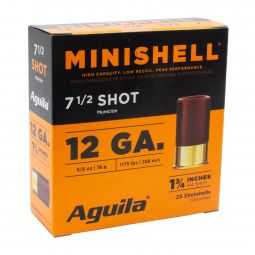 Aguila Minishell 12ga. 1-3/4" 5/8oz. #7.5 Lead Shot Ammunition, 25 Round Box