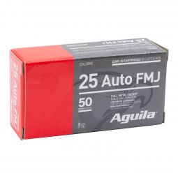 Aguila Target & Range 25 Auto 50gr. FMJ Ammunition, 50 Round Box