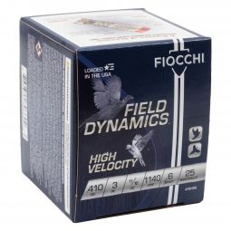 Fiocchi High Velocity .410ga. 3" 11/16oz. #6 Shot, 25 Round Box