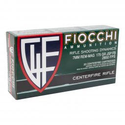 Fiocchi Field Dynamics 7mm Rem Mag 175gr. Pointed Soft Point Ammunition, 20 Round Box