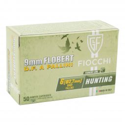 Fiocchi Specialty 9mm Flobert #6 Shot Rimfire Shotshell Ammunition, 50 Round Box