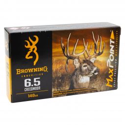 Browning Maxpoint 6.5 Creedmoor 140gr. Ammunition, 20 Round Box