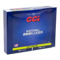 CCI Shotshell 9mm Luger #12 Shot Ammunition, 10 Round Box