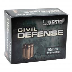 Liberty Ammunition Civil Defense 10mm 60gr. Ammunition, 20 Round Box