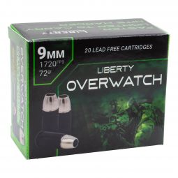 Liberty Ammunition Liberty Overwatch 9mm 72gr. Ammunition, 20 Round Box