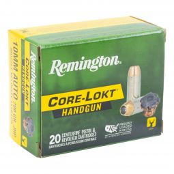 Remington Core-Lokt 10mm Auto 200gr. Ammunition, 20 Round Box