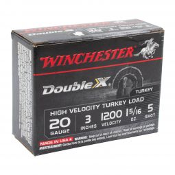 Winchester Double X Turkey 20ga. 3" 1-5/16oz. #5 Shot Ammunition, 10 Round Box