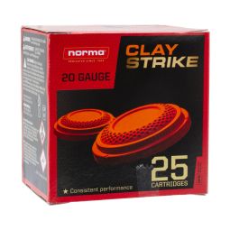 Norma Claystrike 20ga. 2-3/4" 7/8oz. #8 Shot Ammunition, 25 Round Box