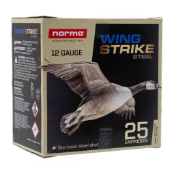 Norma Wingstrike Steel 12ga. 3" 1-1/4oz. #BB Shot Ammunition, 25 Round Box