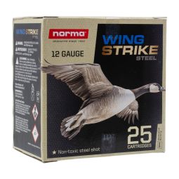 Norma Wingstrike Steel 12ga. 3" 1-1/4oz. #3 Shot Ammunition, 25 Round Box