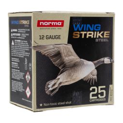 Norma Wingstrike Steel 12ga. 3" 1-1/4oz. #4 Shot Ammunition, 25 Round Box