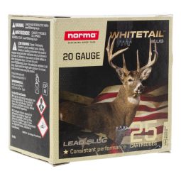 Norma Whitetail Slug 20ga. 2-3/4" 7/8oz. Slug Ammunition, 25 Round Box