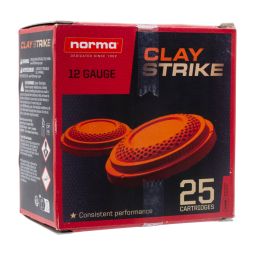 Norma Claystrike 12ga. 2-3/4" 1-1/8oz. #8 Shot Ammunition, 25 Round Box