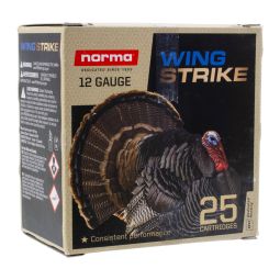 Norma Wingstrike 12ga. 2-3/4" 1-1/8oz. #6 Shot Ammunition, 25 Round Box