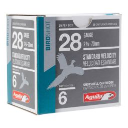 Aguila Field Load 28ga. 2-3/4" 1oz. #6 Lead Shot Ammunition, 25 Round Box